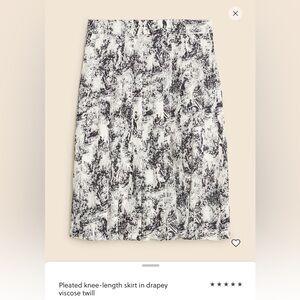 J. Crew Abstract Print A-Line Skirt Black White